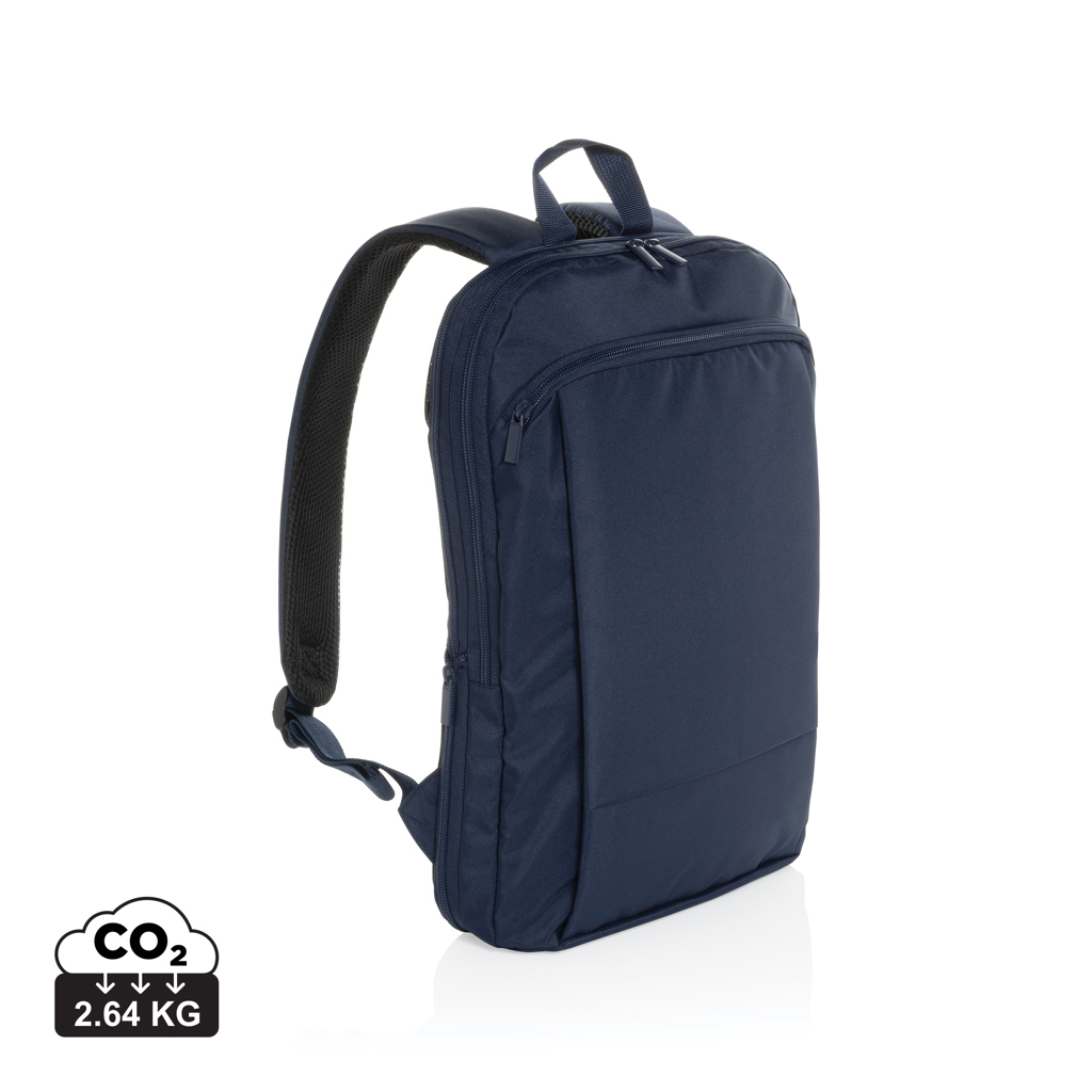 Sac à dos ordinateur 15,6" personnalisable rPET Flexpack Bleu marine